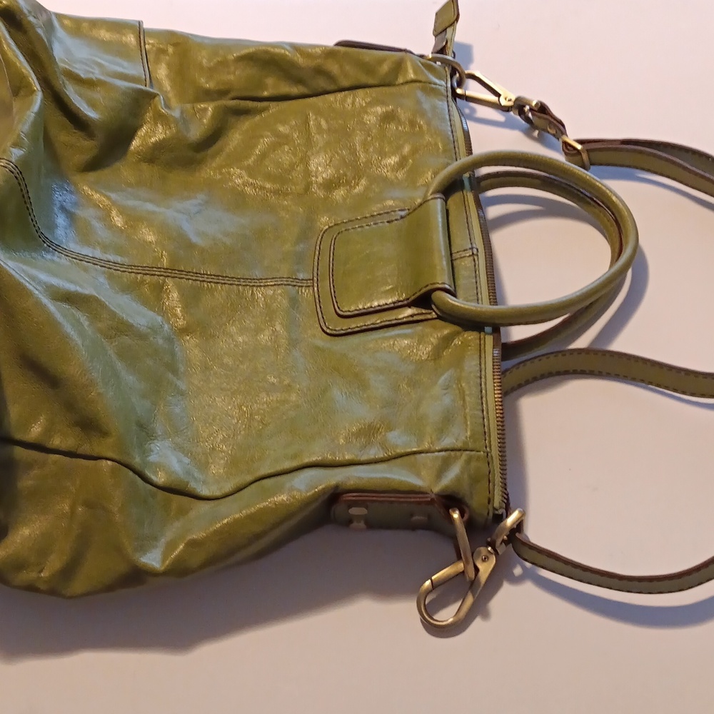 HOBO Olive Green Leather Hobo Bag - Picture 2 of 13